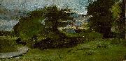John Constable Landscape with Cottages oil